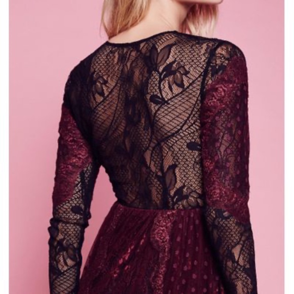 1DAYSALENWT FREE PEOPLE BEATRIX LACE MINI DRESS - Picture 3 of 14